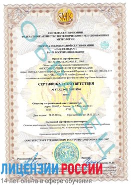 Образец сертификата соответствия Суворов Сертификат OHSAS 18001